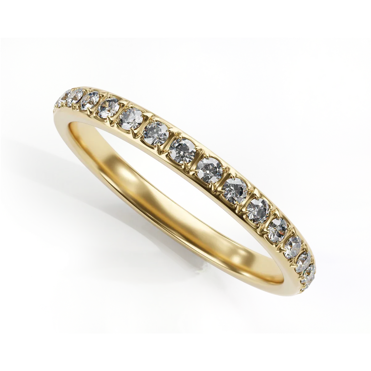 Gold diamond eternity ring band